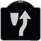 Signmission Keep Right Graphic Only Heavy-Gauge Aluminum Architectural Sign, 18" x 18", BS-1818-23892 A-DES-BS-1818-23892 - alternate 1
